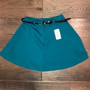 teal blue skater skirt